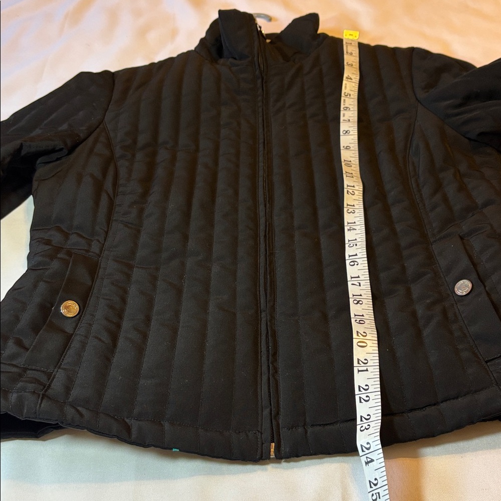 Black Calvin Klein Quilted Lightweight Fill Zip Jacket  Silver Hardware Size M - Picture 12 of 14